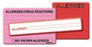 Brady Worldwide Allergy Labels - Allergies Label, Red, Lester Cox - CM-H181754