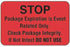 Brady Worldwide Tyvek Permanent Labels - Permanent Package Label, Stop, 1-3/4" x 1-1/8", Red - CYRDA02