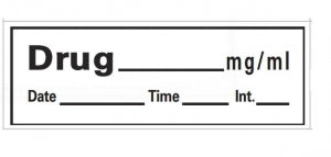 PDC Healthcare Drug Labels - Blank Labels, 1-1/2" x 1/2", White, 600/Roll - LAN-14