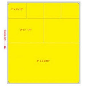 PDC Healthcare Direct Thermal Labels - Direct Thermal Label, Paper, 4" x 4.5", Yellow - LDWHP101