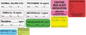 PDC Healthcare Medication Labels - "High Alert Caution" Label, 1", Fluorescent Pink - MV03FP6556