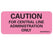 PDC Healthcare Precaution Cards / Labels - "Caution for Central Line Administration Only" Label, Pink, 2-1/4" x 4" x 1" - MV04FP0313