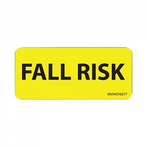 PDC Healthcare FormalinPermanent Warning Label - "Fall Risk" Label, Yellow - MV04SY6077