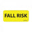 PDC Healthcare FormalinPermanent Warning Label - "Fall Risk" Label, Yellow - MV04SY6077