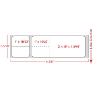 PDC Healthcare Misys / Sunqeust Direct Thermal Labels - Misys Direct Thermal Label, Perforated, 3" Core, 4-1/8" x 3/16" - NPT1552