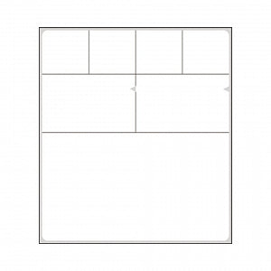 PDC Healthcare Meditech V-Notch Labels - Cerner Thermal Paper, White, 4" x 4.5" - DPS-PN6-SLBD