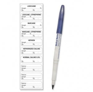 PDC Healthcare Anesthesia Labels & Tapes - Sterile Anesthesia Label with Pen, 1-1/2" - STER-24