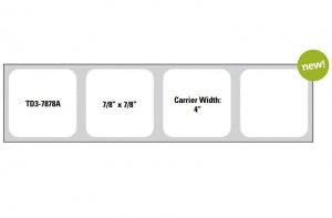 Brady Worldwide PDC Healthcare Thermal Labels - Thermal Label, White, 7/8" x 7/8" - TD3-7878A