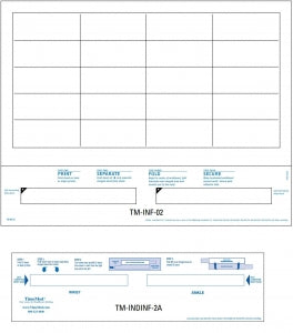 PDC Healthcare Wristband Labels - Wristband Label with Holes, White, 8-1/2" x 11" - TM-PLS-102A