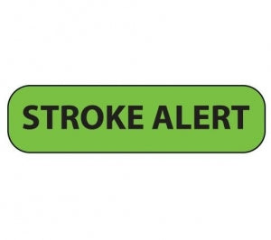 PDC Healthcare Stroke Alert Labels - Label, "Stroke Alert," 1-7/16" x 3/8" - MV02FG3196P