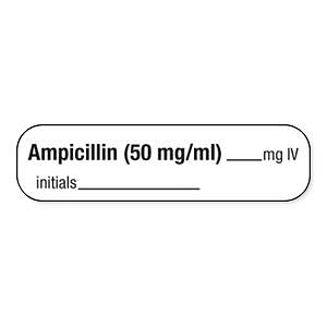 PDC Healthcare Label Paper - LABEL, PAPER, REMOVABLE, AMPICILLIN, WHT - MV02SW3251