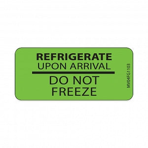 PDC Healthcare Refrigerate Labels - LABEL, REFRIGERATE, UPON, ARRIVAL - MV04FG1103