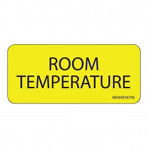 PDC Healthcare Label Paper - Room Temperature Medication Label, 2.25" x 1", 1" Core, Yellow - MV04SY6795