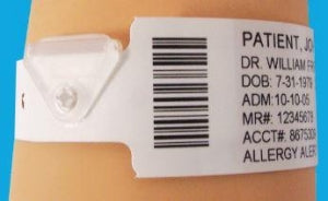 PDC Healthcare Confident Fall-Risk ID Bands - Alert ID Wristband, Thermal, Adult Direct, Confident, Scanrite - WBCA12N-1