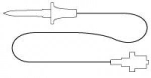 Smiths Medical CADD Administration Sets - CADD Flow Stop 12" Standard Administration Bag Spike Set with Male Luer Lock and Clamp - 21-1200-24