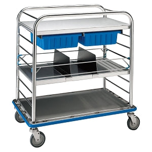 Pedigo Products Distribution Carts - Stainless Steel Distribution Cart with Accessories, 39.375" x 26.125" x 42.125" - CDS-147-A-C