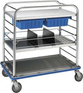 Pedigo Products Distribution Carts - Stainless Steel Distribution Cart, 39.375" x 26.125" x 42.125" - CDS-147