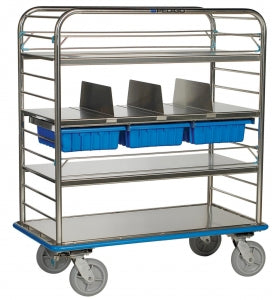 Pedigo Products Distribution Carts - Stainless Steel Distribution Cart, 50.625" x 26.125" x 58" - CDS-148