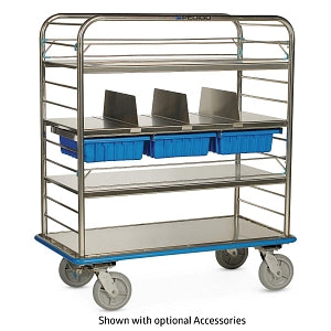 Pedigo Products Distribution Carts - Stainless Steel Distribution Cart, 50.625" x 26.125" x 58" - CDS-148