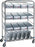 Pedigo Products Instrument Container Wash Carts - Stainless Steel Instrument Container Wash Cart with 5 Wire Shelves - CDS-160