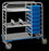 Pedigo Products Supply Carts - Stainless Steel Central Supply Cart with Tote Boxes and 3 Shelves, 66.625" x 26.125" x 69" - CDS-178-C