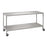 Pedigo Products Central Supply Tables - Stainless Steel Central Supply Table with Lower Shelf and Casters, 72" x 24" x 34" - CDS-2472-W/SC