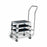 Pedigo Products Stainless Steel Footstools - Stainless Steel Transport Cart for Up to 6 PEDP1015 Step Stools, 12" x 16" x 8" - P-1015-TC