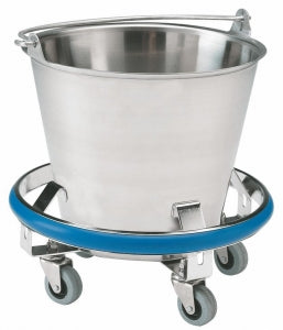 Pedigo Products Kick Bucket - Stainless Steel Frame and Basin Kick Bucket with Casters, 12 qt. - P-1020-SS