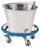 Pedigo Products Kick Bucket - Stainless Steel Frame and Basin Kick Bucket with Casters, 12 qt. - P-1020-SS