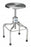 Pedigo Adjustable-Height Stainless Steel OR Stools - Stainless Steel Exam Stool, No Back or Casters, 20"-34" Screw Adjustable - P-1037-SS