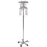 Pedigo Products Hand Operated IV Stands - Stainless Steel IV Pole with 5-Leg Base, Hand Height Adjustable, Clearview - P-1572-CV