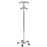 Pedigo Products Foot Operated IV Stands - Stainless Steel IV Pole with 5-Leg Base, Foot Pedal Height Adjustable, Clearview - P-1576-CV