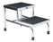 Pedigo Products Double Step Stools - Chrome Double Step Stool without Handrail - P-18