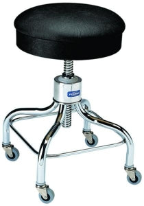 Pedigo Adjustable-Height Round Rolling Stools - Exam Stool with Casters, No Backrest, Screw Adjustable, Burgundy - P-36-BUR