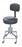 Pedigo Adjustable-Height Round Rolling Stools with Back - Exam Stool with Round Seat, Chrome Base, Backrest and Casters, Screw Adjustment, Gray - P-51-R-GREY