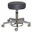 Pedigo Foot-Operated Pneumatic Stools - Exam Stool with Casters, No Backrest, 19.5"-24.5" Pneumatic Foot Adjustment, Black - P-528-GS-BLK