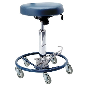 Pedigo Products Hydraulic 360° Rotation Surgeon's Chairs - Foot-Operated Hydraulic 360° Rotation Surgeon's Chair, No Backrest, Black - P-6001-BLK