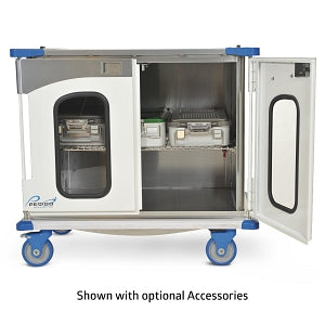 Pedigo Revolution Surgical Case Carts - Revolution Surgical Case Cart with Small Double Door and Biohazard Wheel - RCC-242-B