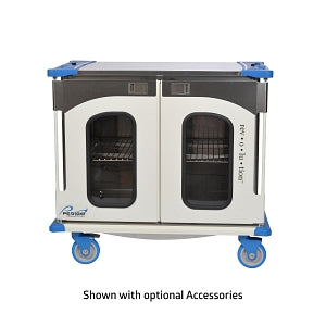 Pedigo Revolution Surgical Case Carts - Revolution Surgical Case Cart with Small Double Door and Biohazard Wheel - RCC-242-B