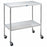 Pedigo Products Instrument Tables with Shelf - Stainless Steel Instrument Table with Shelf and Casters, 20" x 16" x 34" - SG-82-SS