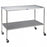 Pedigo Products Instrument Tables with Shelf - Stainless Steel Instrument Table with Shelf and Casters, 48" x 20" x 34" - SG-90-SS