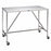 Pedigo Products H-Brace Instrument Tables - Stainless Steel Instrument Table with H-Brace and Casters, No Shelf, 48" x 20" x 34" - SG-91-SS