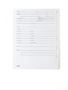 Precision Charts Inc ECG Mount Cards - ECG Mount Cards, Pressure Sensitive, Single Channel, 8-1/2" x 11" - 007037