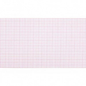 Precision Charts ECG Paper - Z-Fold ECG Paper with Red Grid for AT-2 and AT-2+TX, 8.25" x 11", 150 Sheets / Pad - 2157-017A