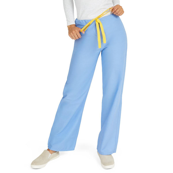  AngelStat Unisex Reversible Drawstring Waist Scrub Pants with Angelica Color-Coding, Ceil Blue, Size 4XL