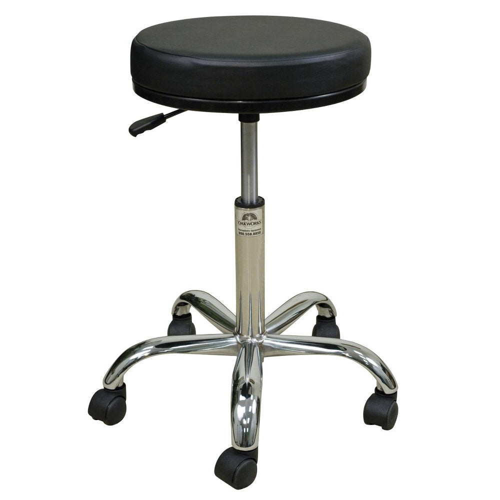 Oakworks Low-Height Professional Stool - STOOL, CHROME BASE, PNEUMATIC, 18"-24"STONE - 60342-T13