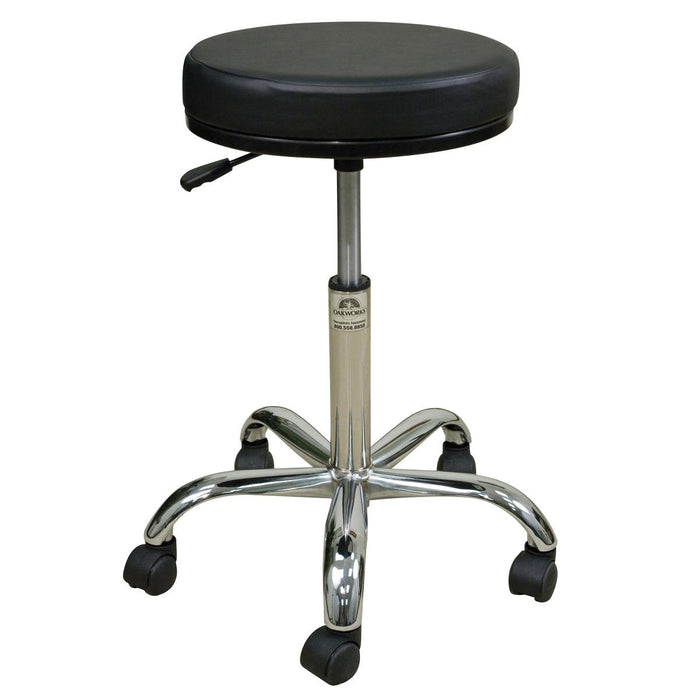 Oakworks Low-Height Professional Stool - STOOL, CHROME BASE, PNEUMATIC 18"-24"CLAY - 60342-T18