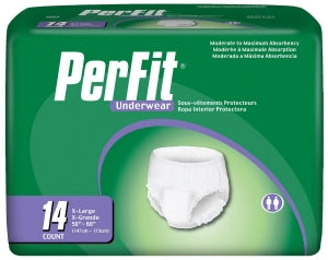 First Quality Products Per-Fit Protective Underwear - Prevail PER-FIT Unisex Protective Underwear, Extra Absorbency, Size XL, 58" to 68" Waist, 4 Bags of 14 - PF-514