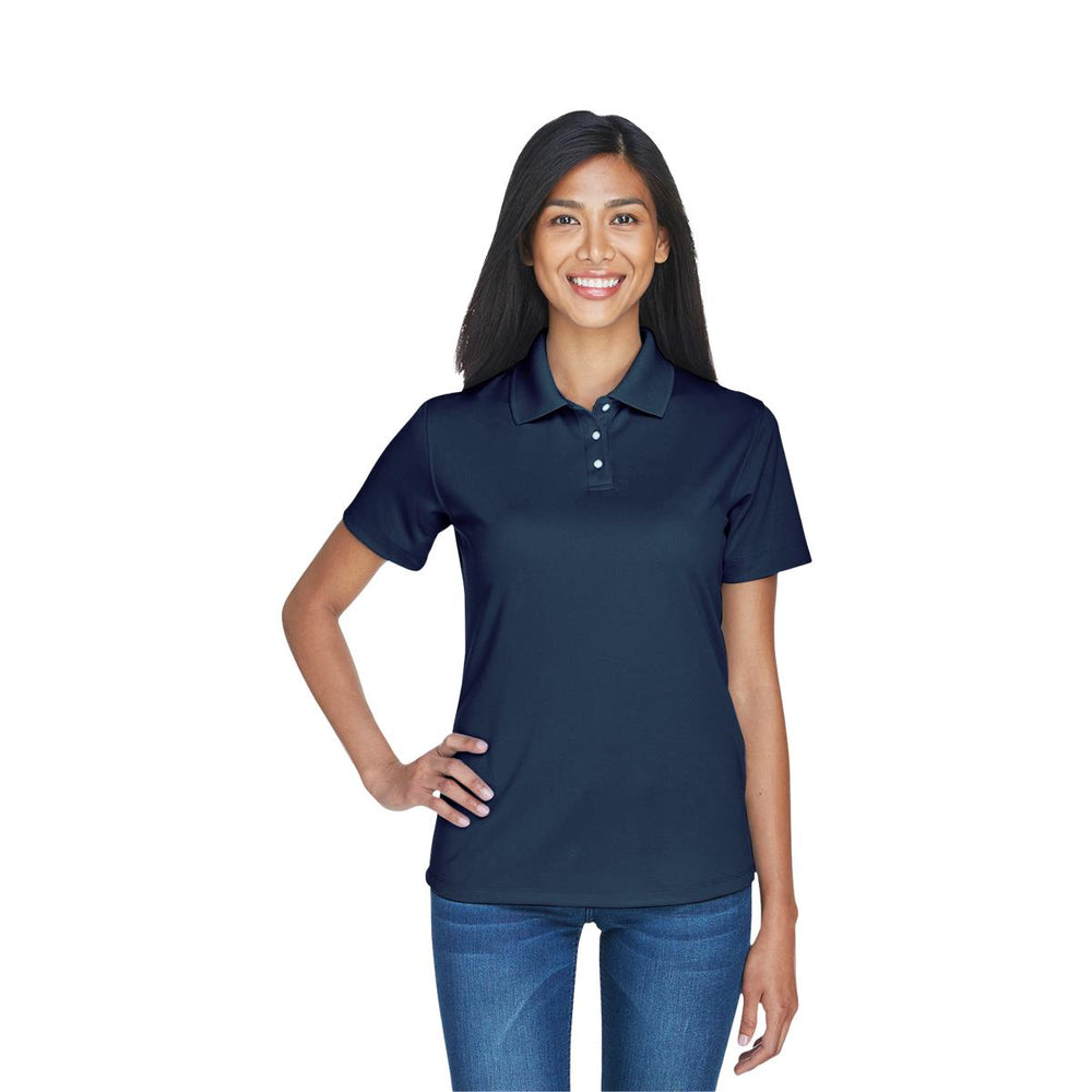 Ultraclub Ladies Cool and Dry Sport Polo - 100% Polyester Cool and Dry Stain-Release Performance Polo Shirt, Women's, Navy, Size XS - 8445LNAVYXS