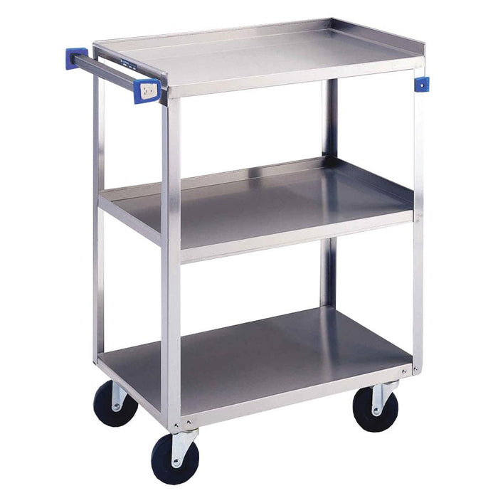 Lakeside Medium Duty Stainless Steel Utility Carts - Medium-Duty Stainless-Steel Utility Cart, 500 lb., 3 Shelves - 469